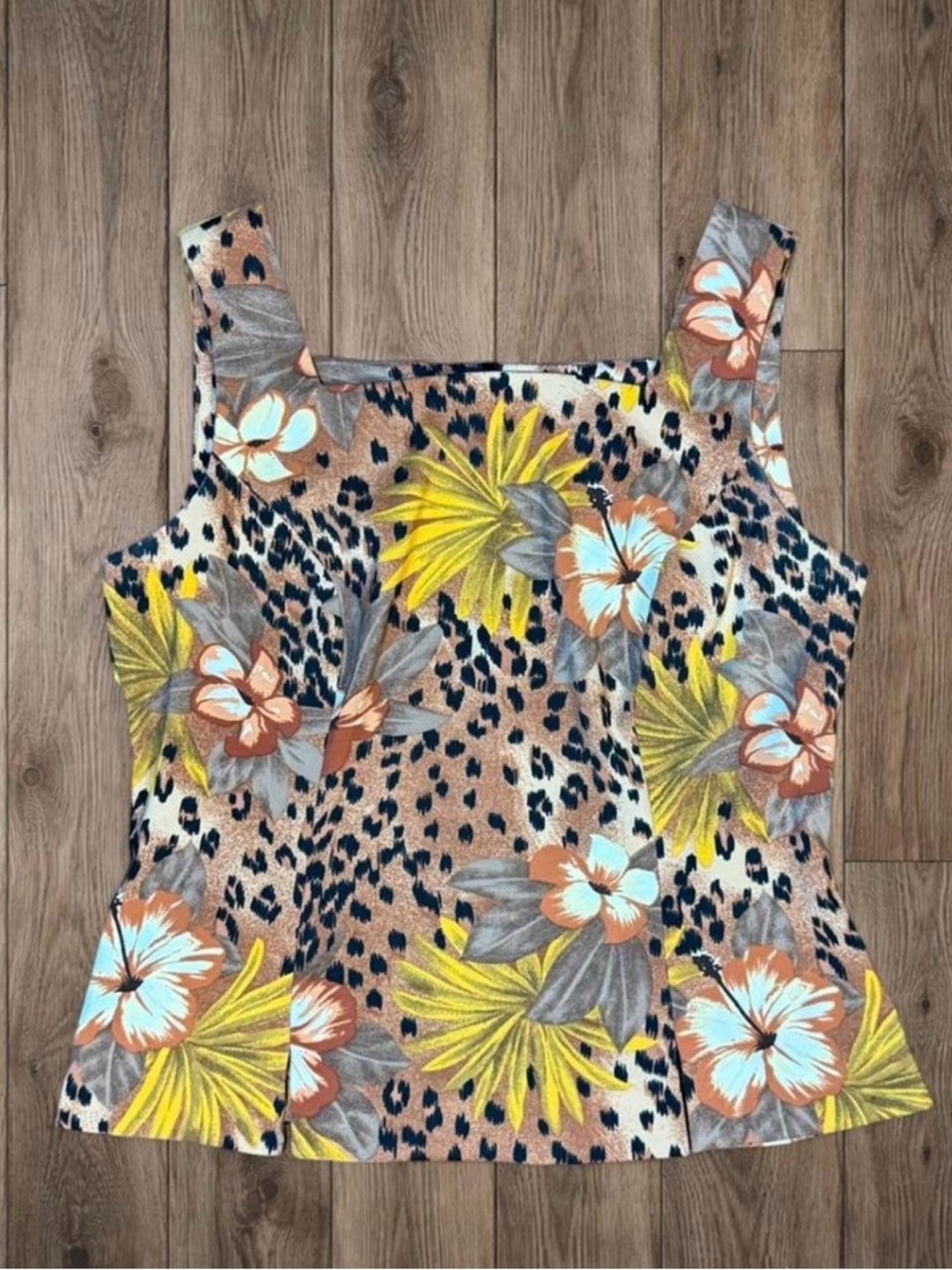 Dressbarn Leopard Floral‎ Tank Top – 10